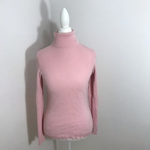 Lauren Ralph Lauren Pink Cotton Turtleneck Sweater